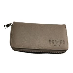 NWOT Benoss Milan Zip-around Gray Vegan Wallet